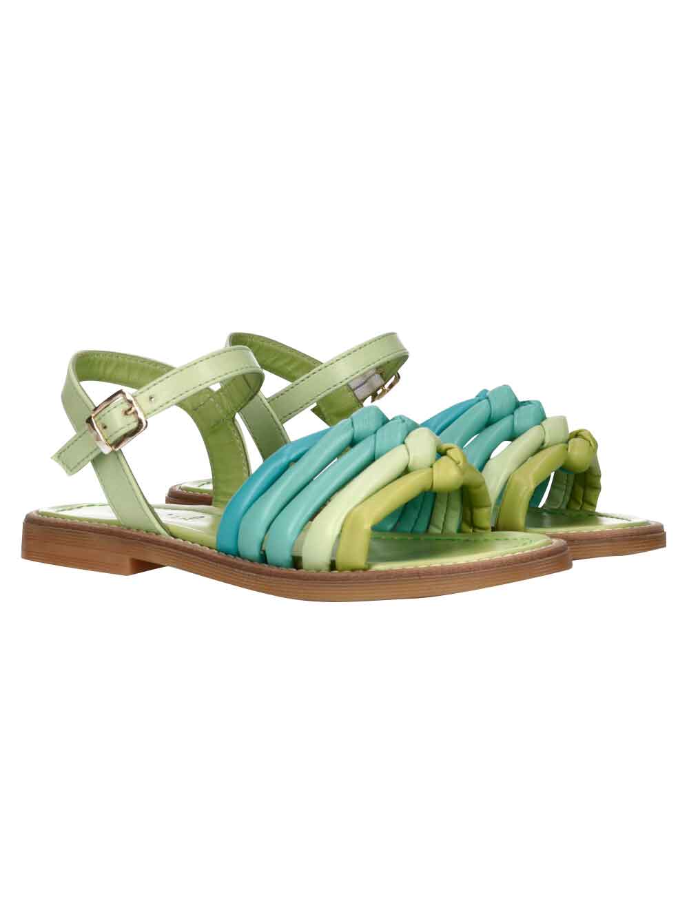 Knotted Green Sandals