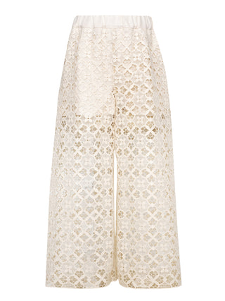 Lace Wide Leg Trousers