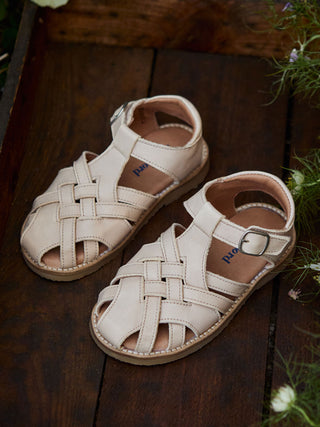 Cream Diamond Sandals