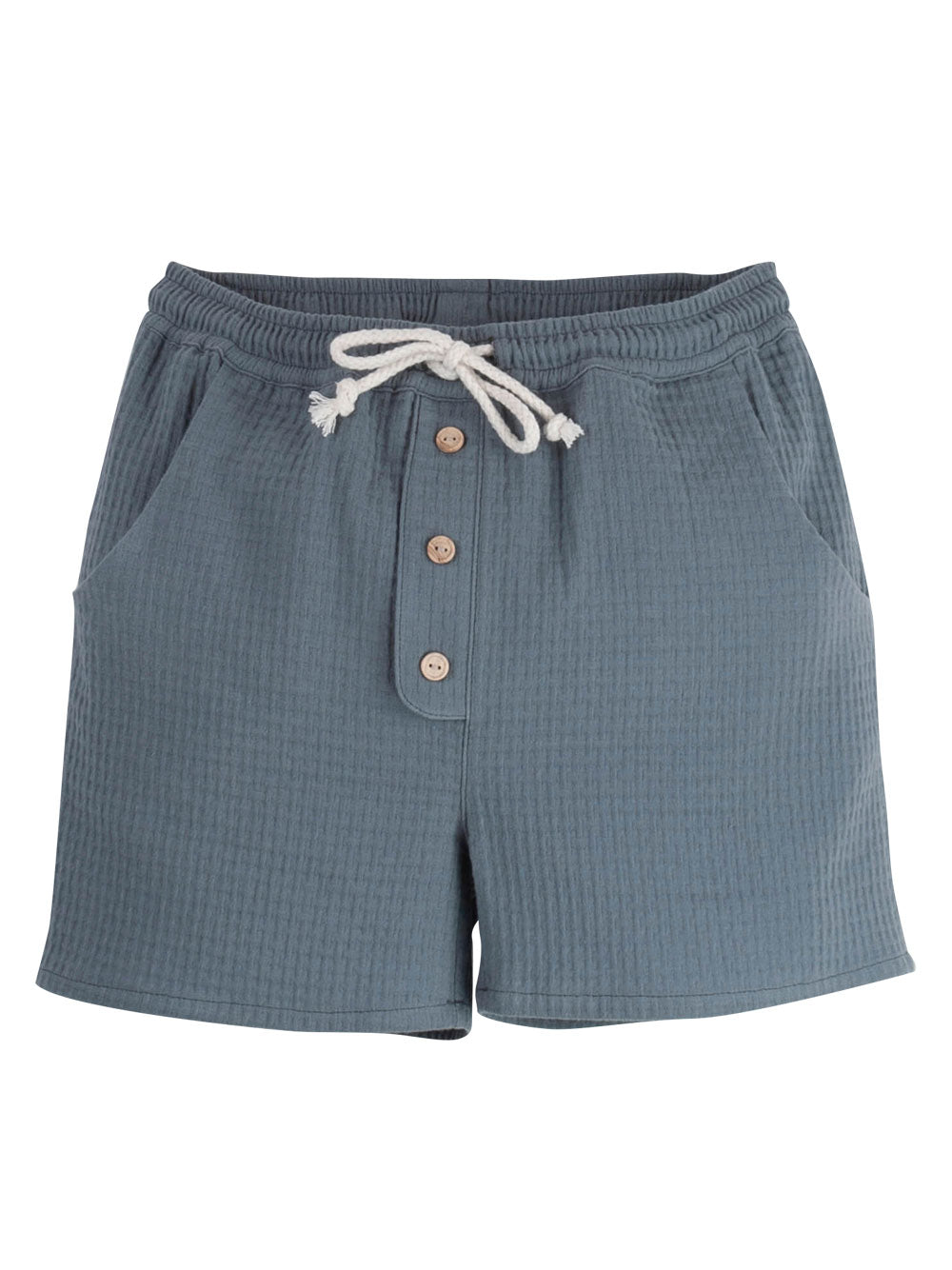 PREORDER: Blue Textured Bermuda Shorts