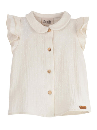 Sleeveless Frill Shirt