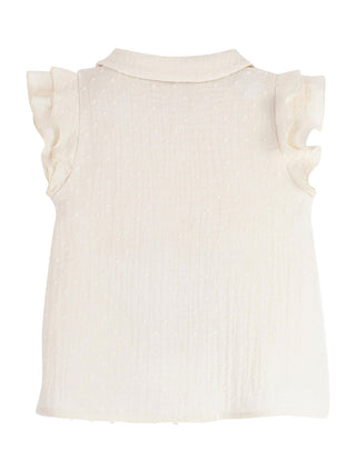 Sleeveless Frill Shirt