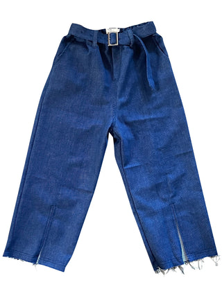 Slitted Denim Pants