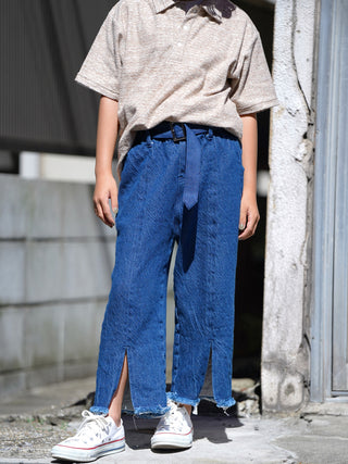 Slitted Denim Pants