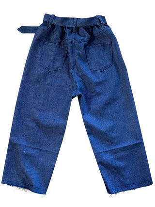 Slitted Denim Pants