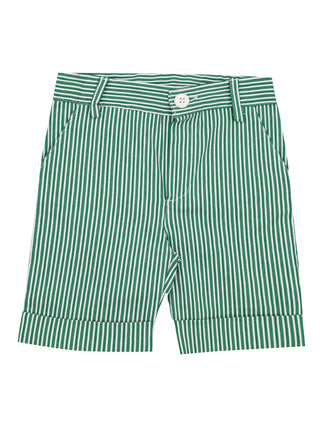 Green Striped Shorts