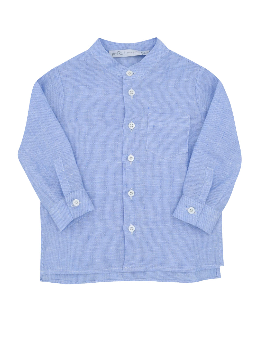 PREORDER: Aquamarine Mandarin Collar Shirt