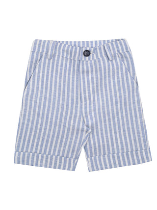 Blue Striped Bermuda Shorts