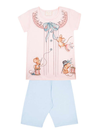 Pink x Blue Pyjama Set