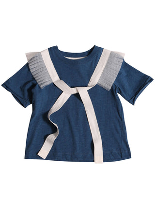 Navy Adella Ruffled Sailor Tee