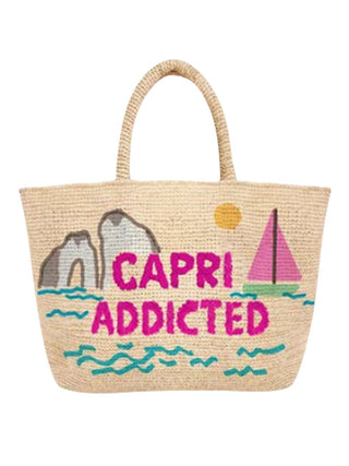 Capri Addict Raffia Beach Bag