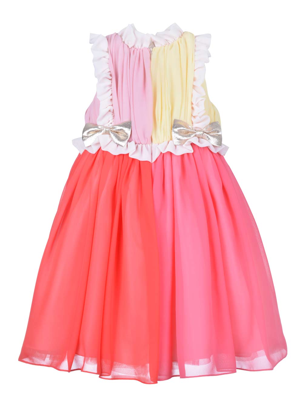 Multicolor Ruffle Midi Dress
