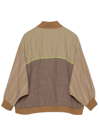 Quilt Beige Spring Bomber