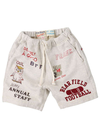 Light Grey Bear Field Sweat Shorts