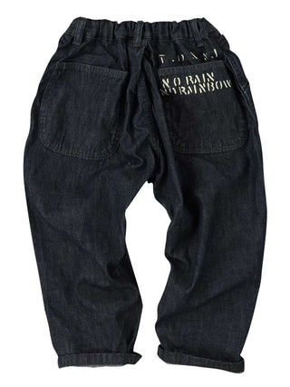 Denim Dungaree Black Trousers