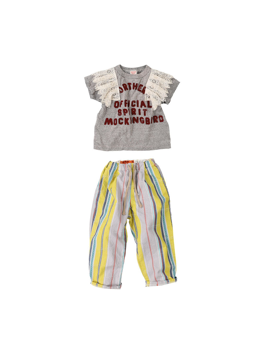 PREORDER: Yellow Dobby Striped Pants