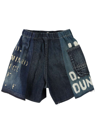 Blue Denim Dungaree Shorts