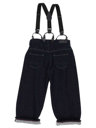 Wide Silhouette Suspenders Pants