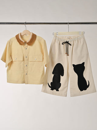 Dog and Cat Cropped Pants