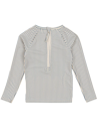 Aster Stripe Blue Swim Blouse