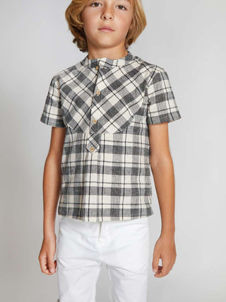 Plaids Freedom Mao Shirt