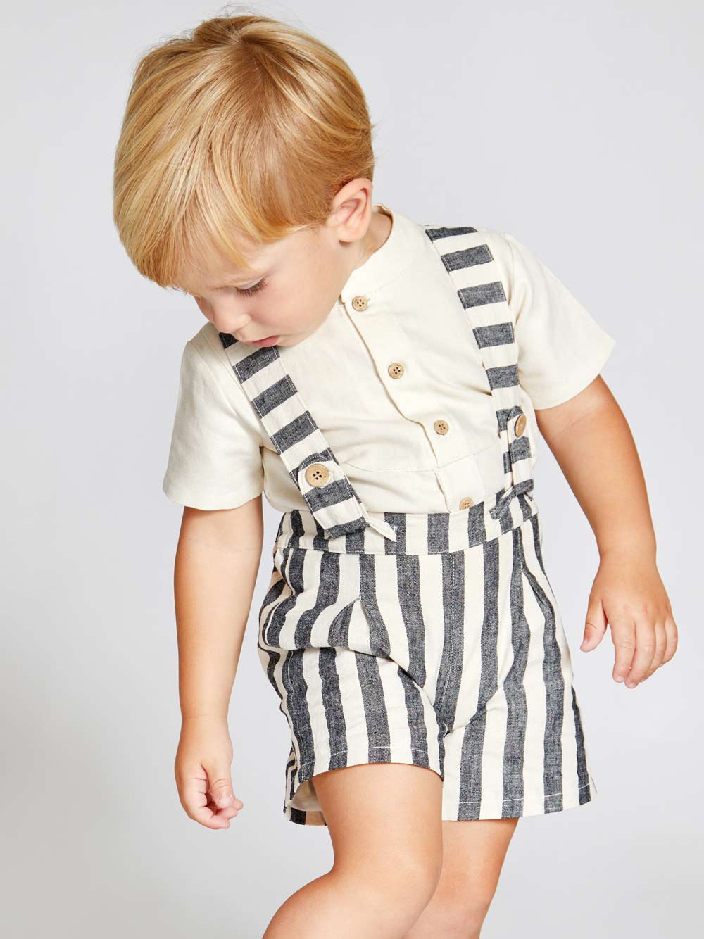 PREORDER: Stripes Nature Suspender Shorts