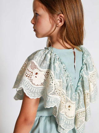 Dusty Green Happiness Embroidered Top