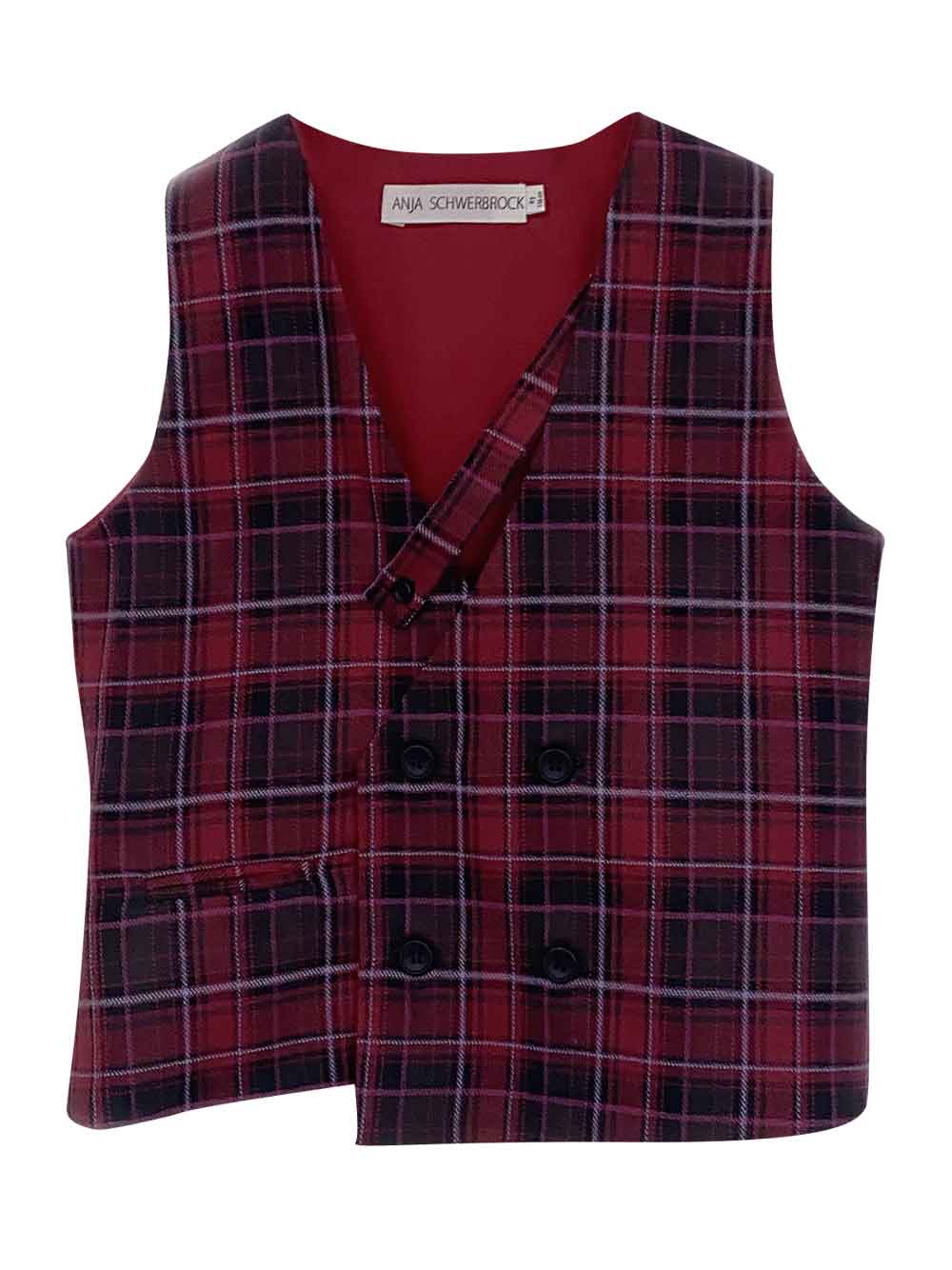 PREORDER: Lenio Red Checks Waistcoat