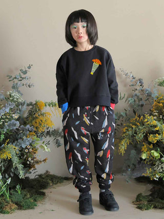 PREORDER: Black Flowers JQ Pants