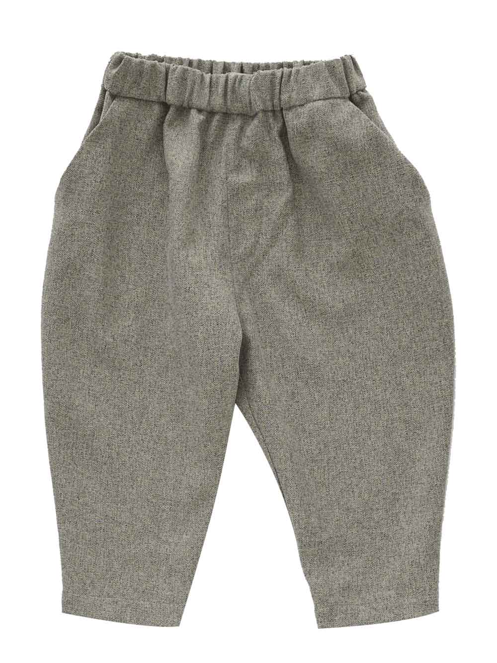 PREORDER: Light Grey Herringbone Sarrouel Pants