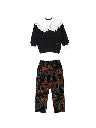 PREORDER: Black Floral Pants