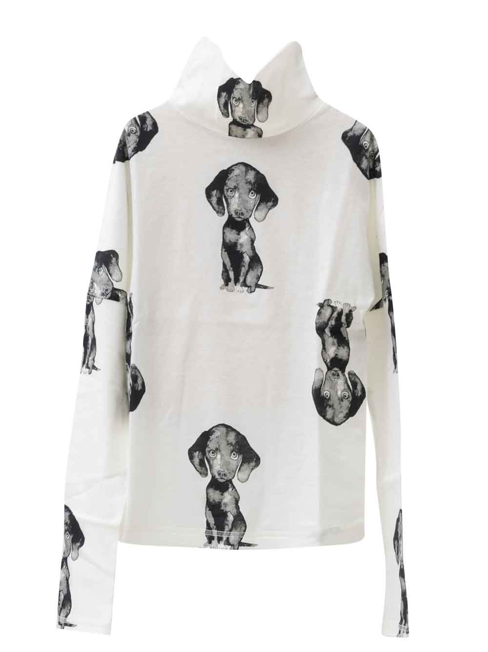 PREORDER: Black Dog Print Turtleneck