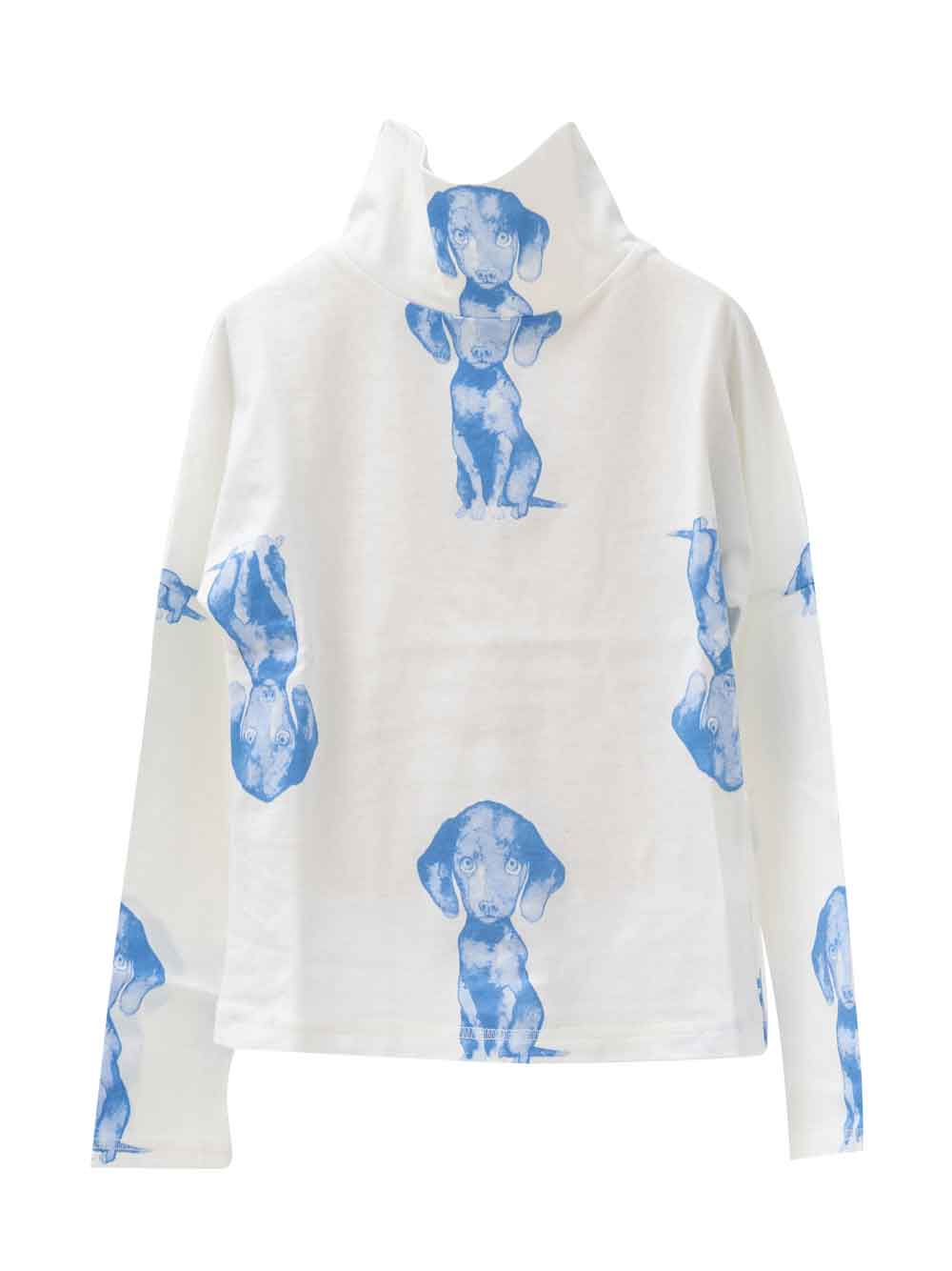 PREORDER: Blue Dog Print Turtleneck