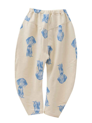 Blue Dog Print Pants