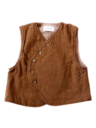 PREORDER: Mocha Linen Stripe Vest