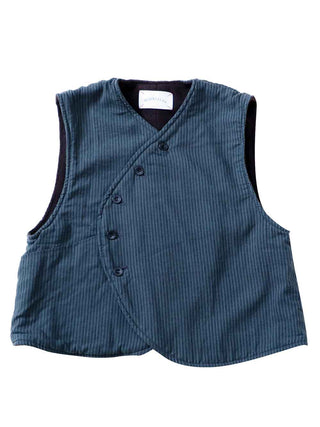 PREORDER: Charcoal Linen Stripe Vest