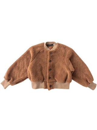 Brown Button Blouson