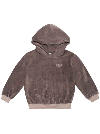 PREORDER: Brown Velvet Logo Hoodie