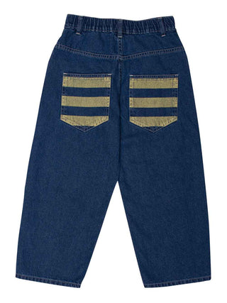 Sand Striped Pocket Jeans