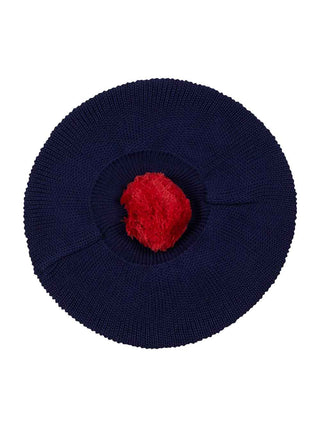 Knit Navy Beret