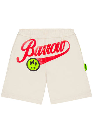 Cream Retro Barrow Sweatshorts