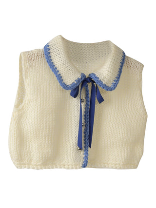 Ecru Knitted  Vest