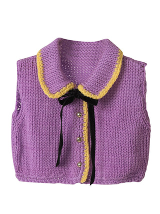 Purple Knitted  Vest