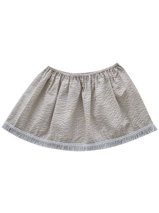 Miracle Wave Striped Beige Mini Skirt