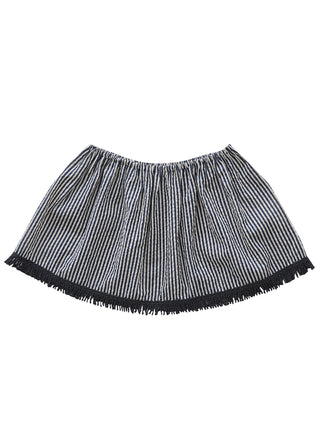 PREORDER: Miracle Wave Striped Navy Mini Skirt