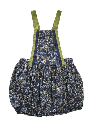 Multi Flora Navy Baby Salopette