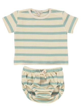 Arthur Aquamarine Stripe Baby Set