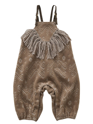 Brown Snow Jacquard Romper