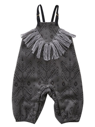 Grey Snow Jacquard Romper