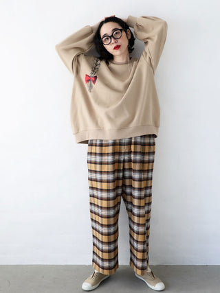 Beige Pigtails Sweatshirt